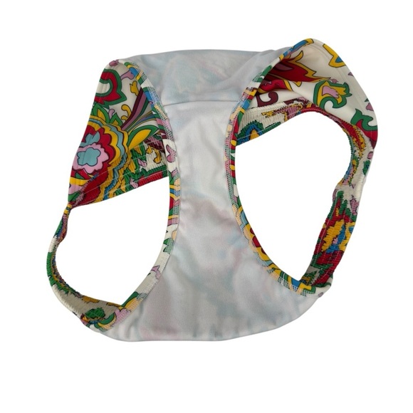 Boden Milos Smocked Bikini Bottoms Ivory Paisley Azure Size 4 Colorful Playful - Picture 11 of 15